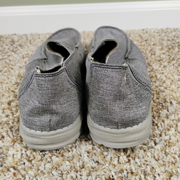Hey Dude Chan Stretch Shoes Mens Size 7 Grey Steel Slip On Casual Comfort - Picture 5 of 9